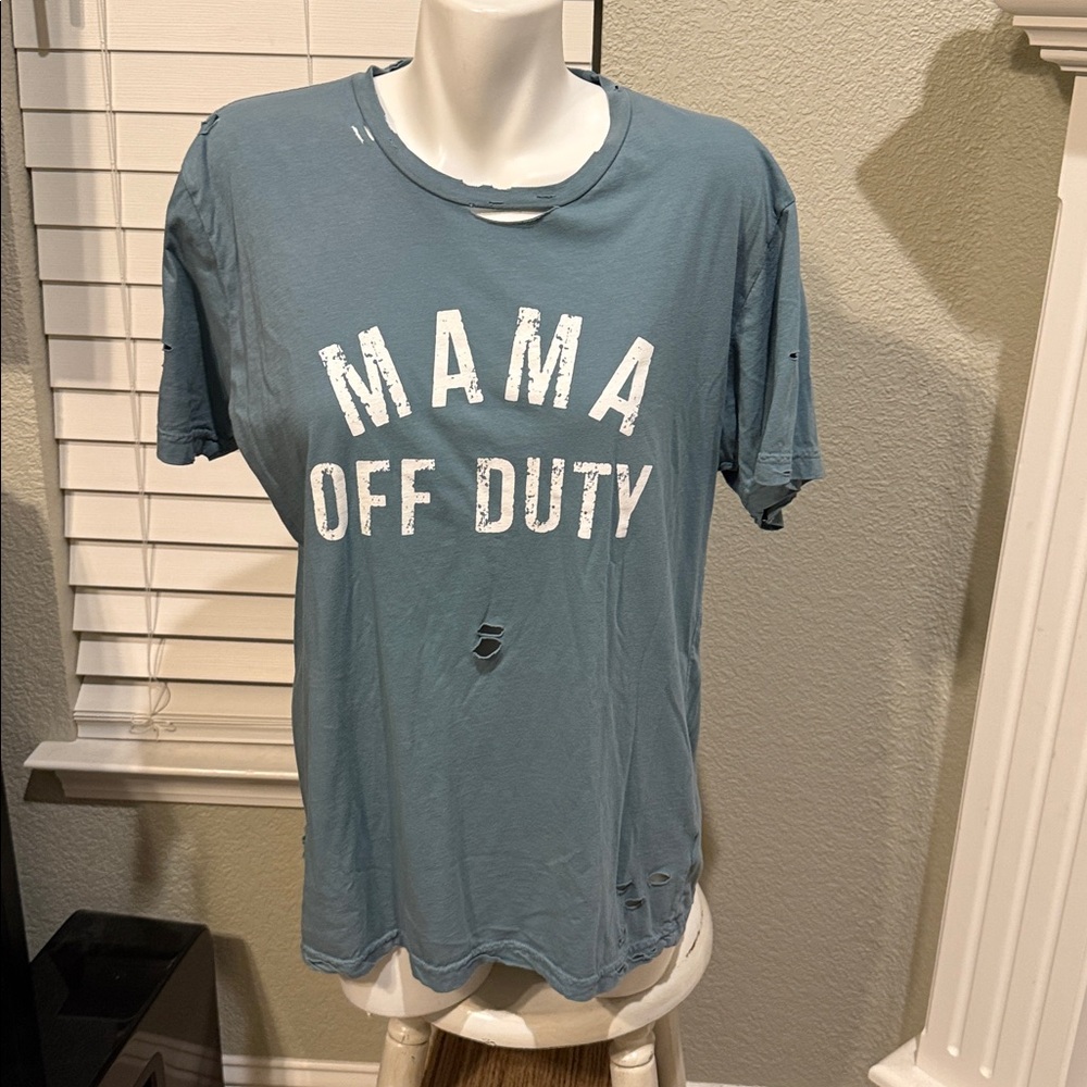 Vici Blue 'Mama Off Duty' T-Shirt - L